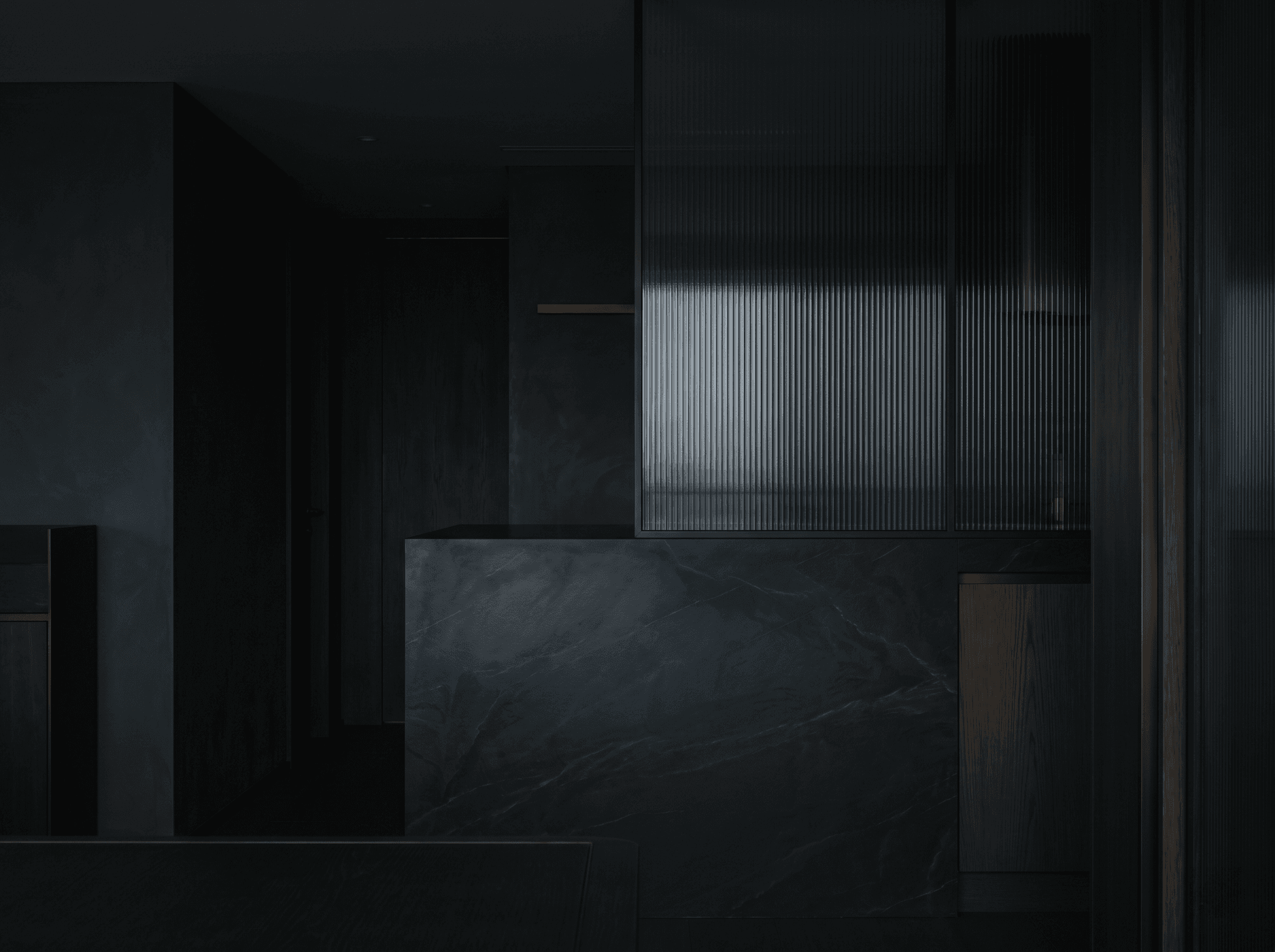 Refined restraint: Monolithic stone portal detail